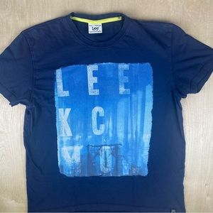 Vintage 90s Lee Mens Large Graphic T-Shirt KC MO Custom Made By Lee